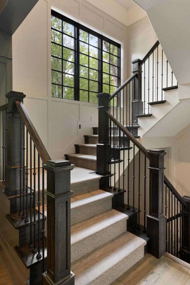 Carpet Design for Staircase in prior lake house