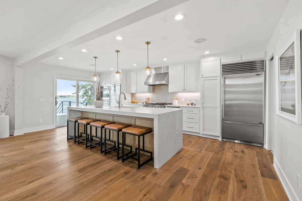 Flooring in Lake Home Kitchen