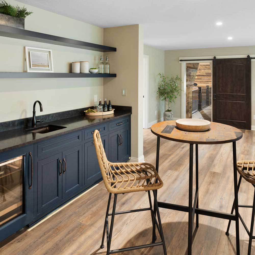 Laminate Floor in Modern Bar Area Nautical