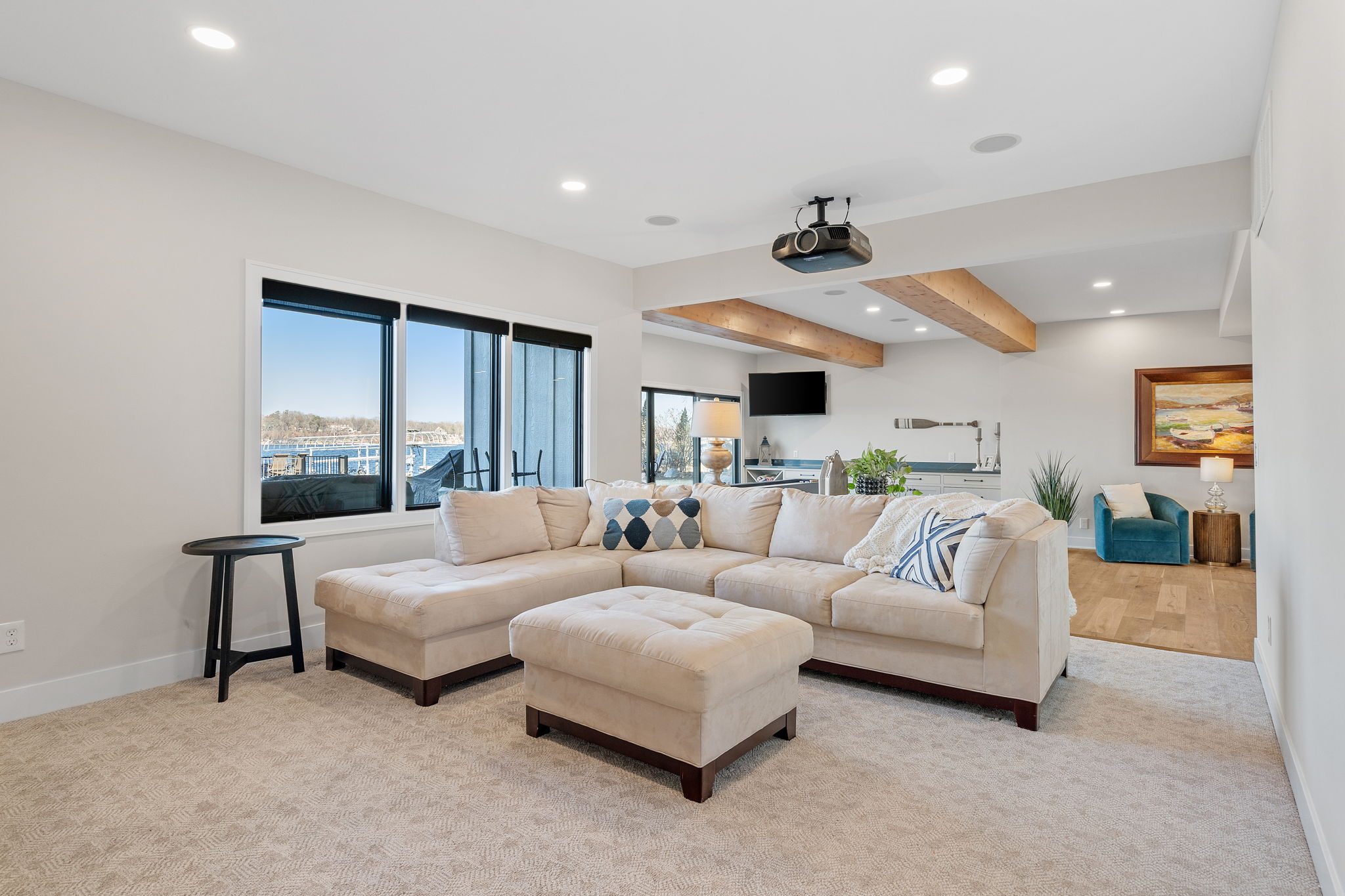 living room carpet in house on prior lake