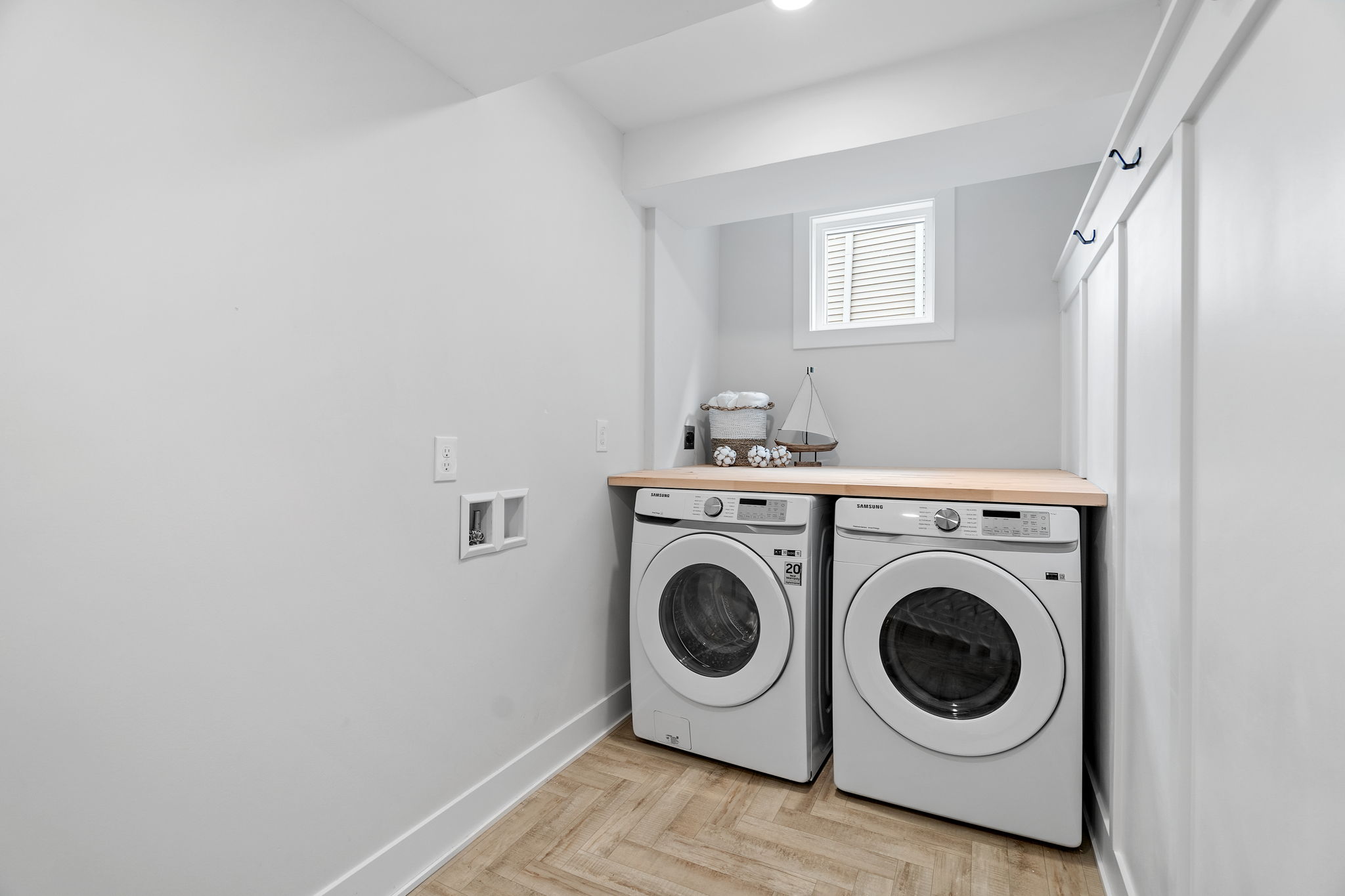 sheet vinyl in laundry room in prior lake